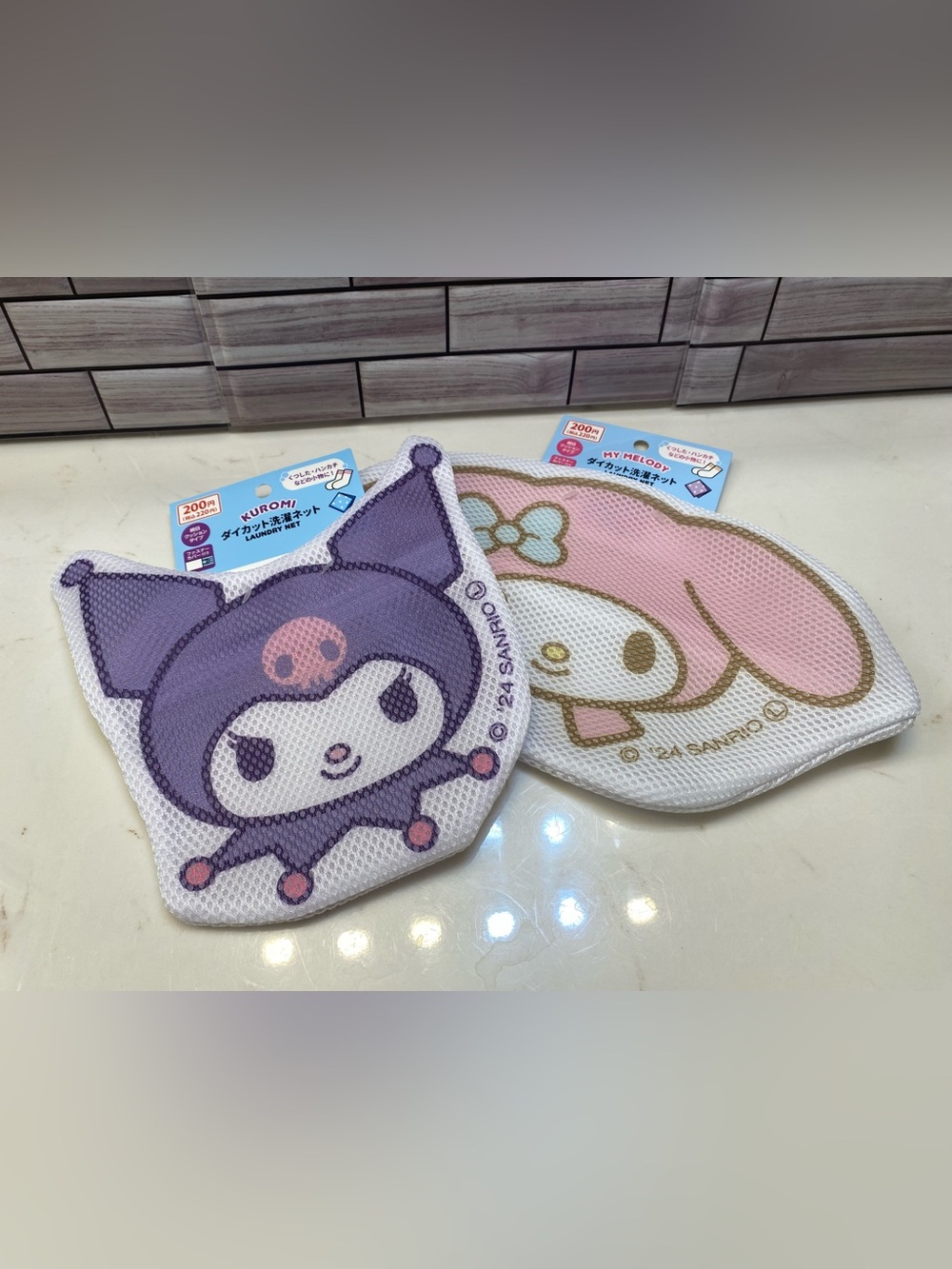 Sanrio x Daiso Japan❤️ (2) Kuromi & My melody Mesh cushioned laundry net New